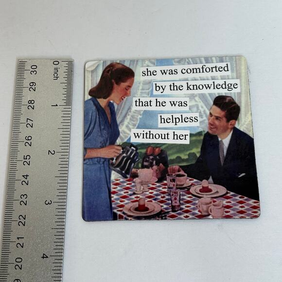 Anne Taintor Inc Wife Always Right Clueless Husband Retro Style Art Flat Magnet - Picture 4 of 4